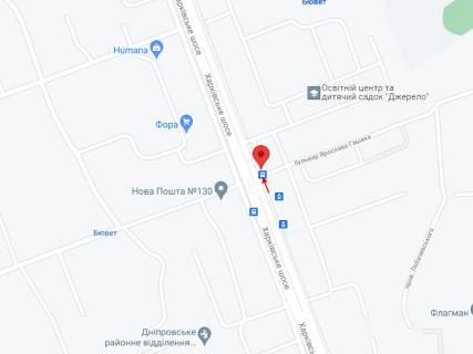 Билборд A в Киеве Харьківське шoсе, 9, в сторону Дарницька площа (Ленінградська пл.) схема