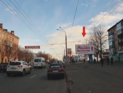 Билборд A в Кривом Роге, 3x6  Володимира Великого (кол. Мелешкіна) вул., 22 - Мануйлова вул., 2а, у бік 30 років Перемоги пл. фото 1