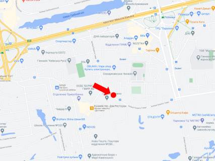 Билборд B в Киеве, 3x6  Гмирі вул., 7 - вул. Чавдар, в бік пр. Григоренко, супермаркетів "Епіцентр", "Metro" схема