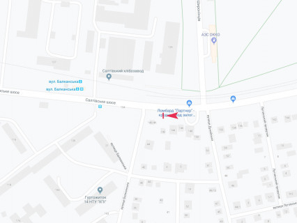 Билборд B в Харькове, 3x6  Салтівське шосе, 142, в центр схема