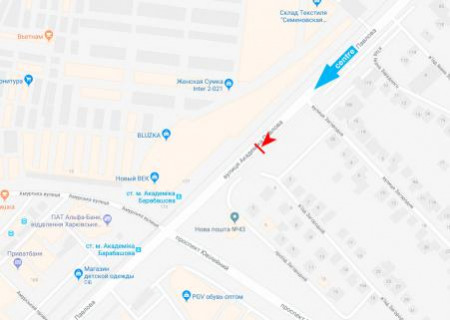 Бэклайт B в Харькове, 3x6  Павлова вул. - Заміський в'їзд, в центр схема