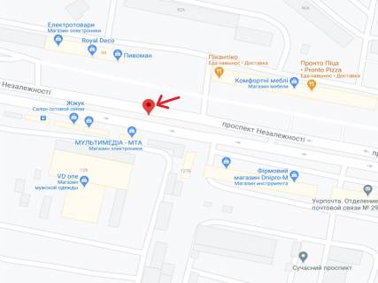 Скроллер A в Черновцах Независимости пр., 129д, 1-й от ТЦ "Майдан" - 300269 схема