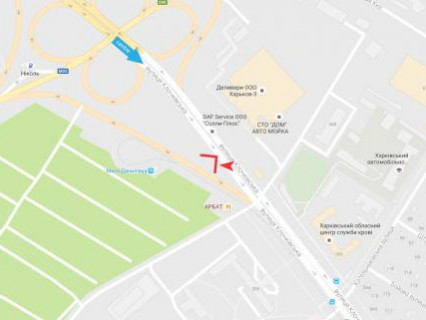 Билборд B в Харькове, 3x6  Клочківська вул., навпроти буд. 370а, з центру схема