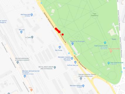 Билборд B в Киеве, 3x6  пр. Георгія Нарбута (Визволителів), 9, в бік пр. Броварського схема