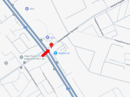 Billboard A in Kremenchuk, 3x6  Pugacova st. / Kiivs'ka st. scheme