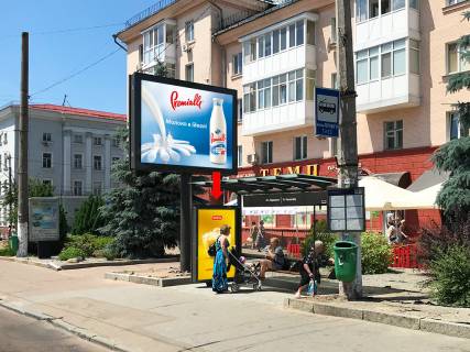 Ситилайт  в Житомире, 1.8x1.2  Перемоги пл., 1/12, біля магазину "ТЕМП", зупинка "пл. Перемоги", центр фото 1