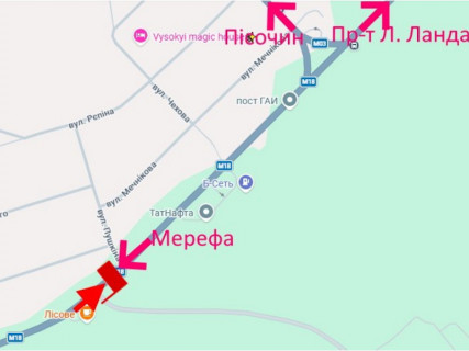 Білборд, Бігборд (Борд)  A у Високому, 3x6  Сімферопольське шосе, с. Високий, пост ДАІ, біля повороту на с. Затишне, в'їзд в місто схема