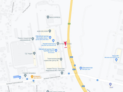 Билборд A в Харькове, 3x6  Окружна дорога - Ново-Баварський пр. (Кол. Ілліча пр.)., (2), Харківавто, з міста схема