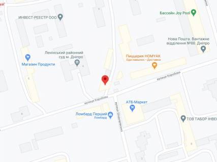Видеоборд A в Днепр (Днепропетровск) Коробова вул., 2д, аптека "Мед Сервіс", №Дп059, прайс за ролик 10 сек 1 вихід/5 хвилин, з 8:00-22:00. Розрахунок для інших параметрів трансляції уточнюйте у менеджера. - 301338 схема