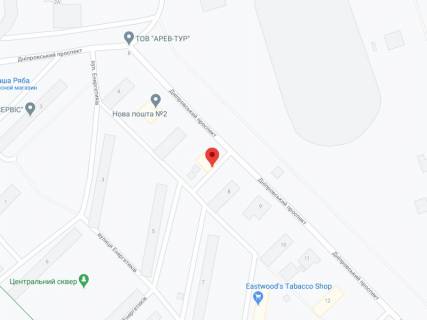 Видеоборд A в Украинке Дніпровський пр., 7, аптека "Вітамін", прайс за ролик 10 сек 1 вихід/5 хвилин, з 8:00-22:00. Розрахунок для інших параметрів трансляції уточнюйте у менеджера. - 301570 схема