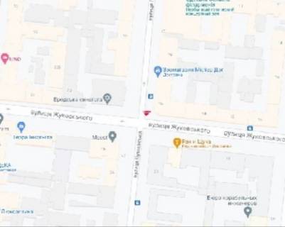 Видеоборд A в Одессе, 2.3x3.14  Італійська вул. (Пушкінська)., 21 - Святослава Караванського вул. (Жуковського) - 483389 схема