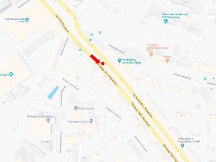 Ситискролл A в Киеве, 1.8x1.2  Українки бул., 6, в сторону пл. Л. Українки схема