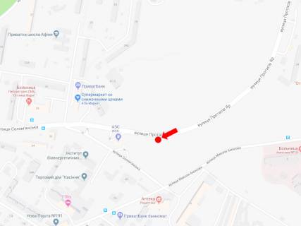 Бэклайт B в Киеве, 2.3x3.14  Протасов Яр вул., 100 м. до АЗС "WOG", в сторону вул. Солом'янської схема