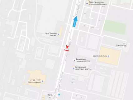 Білборд, Бігборд (Борд)  B у Харкові, 3x6  просп. Льва Ландау (50-річчя СРСР), 52, (2), з центру схема