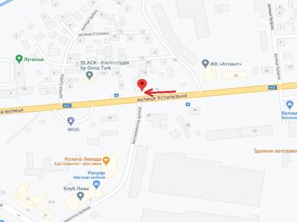 Білборд, Бігборд (Борд)  A у Луцьку Рівненська вул., 17, в сторону Київський майдан. схема