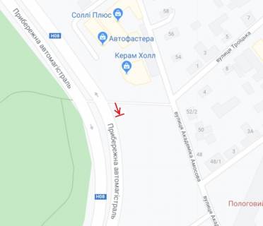 Билборд B в Запорожье, 6х3  Прибережна автомагістраль - Троїцька вул. (Чекістів вул.), схема