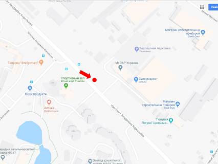 Билборд B в Киеве, 3x6  Корольова пр., 11, біля супермаркету "Сільпо", в сторону вул. Симиренка схема