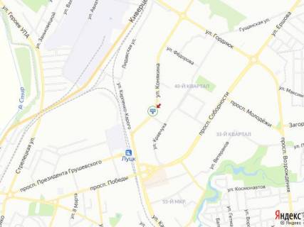 Билборд A в Луцке, 3х6  Конякіна_супермаркет АТБ, Автостанція №1 схема