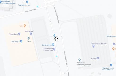 Билборд A в Киеве Григоренко пр., 40, навпроти, роздільник, в сторону Гмирі вул. схема