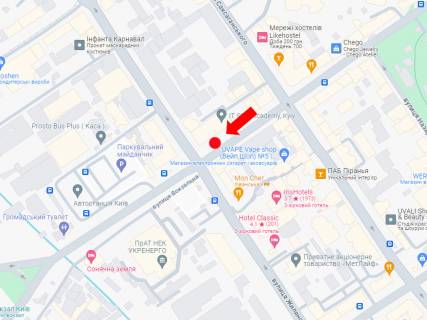 Ситилайт A в Киеве, 1.8x1.2  Петлюри вул., 28 / вул. Жилянська, в сторону центрального залізничного вокзалу схема