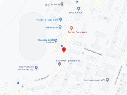 Видеоборд A у Дніпро (Дніпропетровськ) Семафорна вул., 28, аптека "Мед Сервіс", №Дп025, прайс за ролик 10 сек 1 вихід/5 хвилин, з 8:00-22:00. Розрахунок для інших параметрів трансляції уточнюйте у менеджера. - 301333 схема