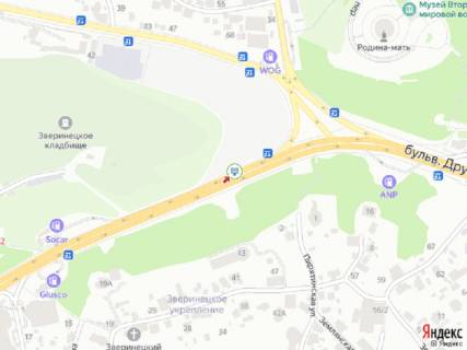 Беклайт B у Києві Миколи Міхновського бульвар (Дружби Народів бульвар)., 150м до ГВОВ пл. схема
