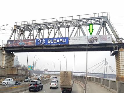 Билборд A в Киеве Набережно-Рибальська вул., Від центру, в сторону ст.м. "Оболонь", правий. Вартість монтажу і демонтажу НЕ ВХОДИТЬ в вартість оренди і оплачується додатково. Подробиці у менеджерів. фото 1