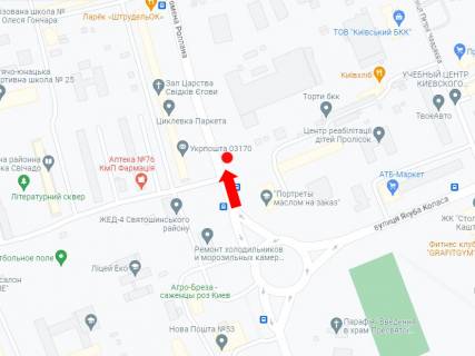 Билборд A в Киеве, 3x6  Ролана вул. - Коласа вул., кільцева розв'язка схема