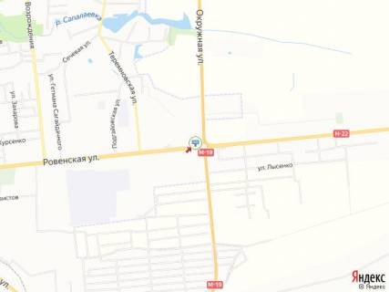 Билборд B в Луцке, 3х6  Рівненська_біля Макдональдсу_виїзд з міста схема