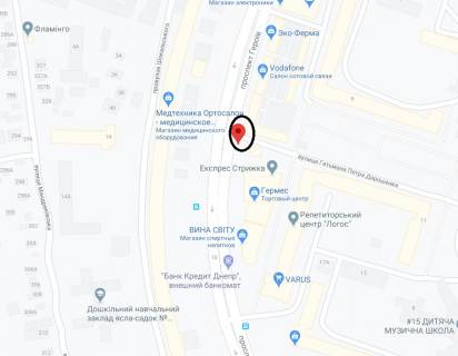 Билборд A в Днепр (Днепропетровск) Героїв пр., 3 - Дорошенко вул. схема