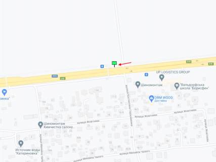 Билборд A в Киеве Брест-Литовське шосе, зупинка "Пролісок" схема