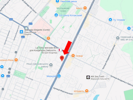 Билборд A в Одессе, 3x6  Семена Палія вул., 94 (колиш. Дніпропетровська дорога) схема