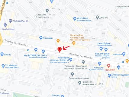 Скроллер A в Черновцах Независимости пр., 127а, 2-й от ТЦ "Майдан" - 300257 схема