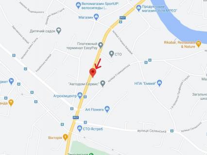 Билборд B в Белой Церкви, 3х6  Вул. Дружби біля стоянки (з центру) схема