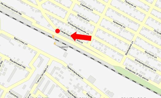 Билборд  в Белой Церкви, 3x6  Сквирське шосе, біля з/д переходу схема