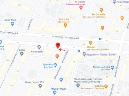 Ситилайт B в Николаеве Центральний просп. (Леніна просп.)., 71А - Соборна вул. (Радянська) ., другий схема