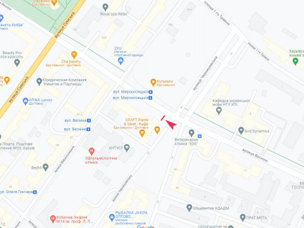 Ситилайт B в Харькове, 1.8x1.2  Весніна вул. - Мироносицька вул., 94 схема