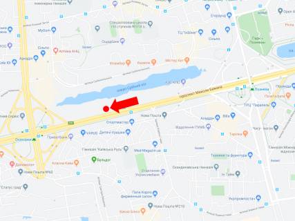 Призма A в Киеве, 3x6  Бажана пр., 1-Л, 500 м. до ст.м. "Осокорки", в сторону Південного мосту - 215237 схема