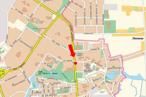 Билборд  в Луцке, 3x6  Відродження пр. / Олімпійська (колишня Писаревського) вул., біля зупинки схема