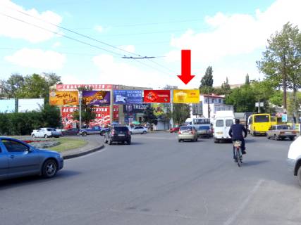 Билборд  в Николаеве, 3x6  Богоявленський пр. (кол. Жовтневий пр.) / Погранична вул. (кол. Чигрина вул.), кільце автовокзалу, біля супермаркетів "Велика Кишеня", "Технополіс", права фото 1