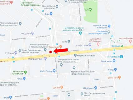 Призма A в Киеве, 3x6  просп. Берестейський (Перемоги)., 116/1 - бул. Вернадського, з центру - 184846 схема