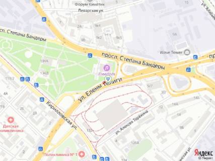 Скроллер B в Киеве Теліги вул., Куренівський парк, концерт хол "Freedom" - 337103 схема