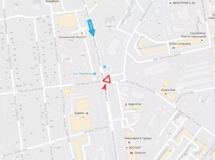 Беклайт A у Харкові, 3x6  Клочківська вул. - Космічна вул., з центру схема