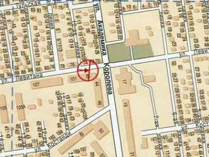 Билборд + в Одессе, 3x6  Левітана вул., 101, поліклініка схема
