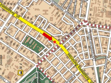 Билборд  в Одессе, 3x6  Філатова вул., 21  / Космонавтів вул., біля Укрсоцбанку, в бік Трибуни Героїв пл. (Толбухіна пл.) схема