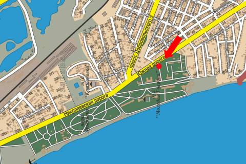 Білборд, Бігборд (Борд)   у Одесі, 3x6  Південна дорога, 3, в центр схема
