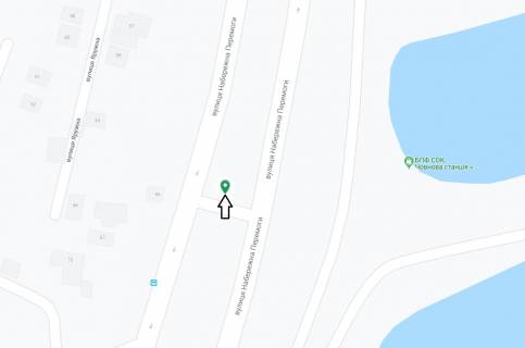 Бэклайт A в Днепр (Днепропетровск) Набережна Перемоги вул., Розділова смуга, біля лінії розвороту, в сторону центру схема