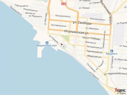 Ситилайт A в Бердянске Горького ул., напротив первого пляжа схема