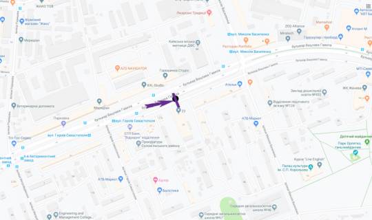 Призма A в Киеве Гавела бул. (колиш. Лепсе бул.), 23 - 214497 схема
