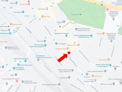 Ситилайт  в Киеве, 1.8x1.2  Паньківська вул. 27/78 - вул. Жилянська, в сторону вул. Саксаганського схема